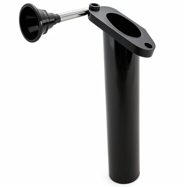 60-Degree Fishing Rod Holder Oval-Flange with PVC Cap