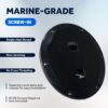 4" Boat Round Deck Plate, Black - Image 2