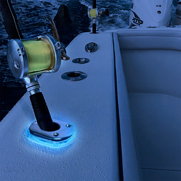 Blue LED Rod Holder Accent Bezel Ring, Fits All Five Oceans and Most Standard Rod Holders, Made of Grade Marine Durable Materials, 12 Volts - Image 4