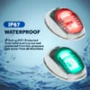 LED Side Navigation Lights, Red & Green Set, Stainless Steel Housing