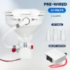 TMC Electric Toilet with Threaded-On Hose Connection, Compact Bowl, On-Off Flush Control 12V DC - Image 2